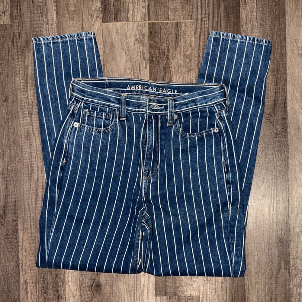 American Eagle Denim with White Pinstripes